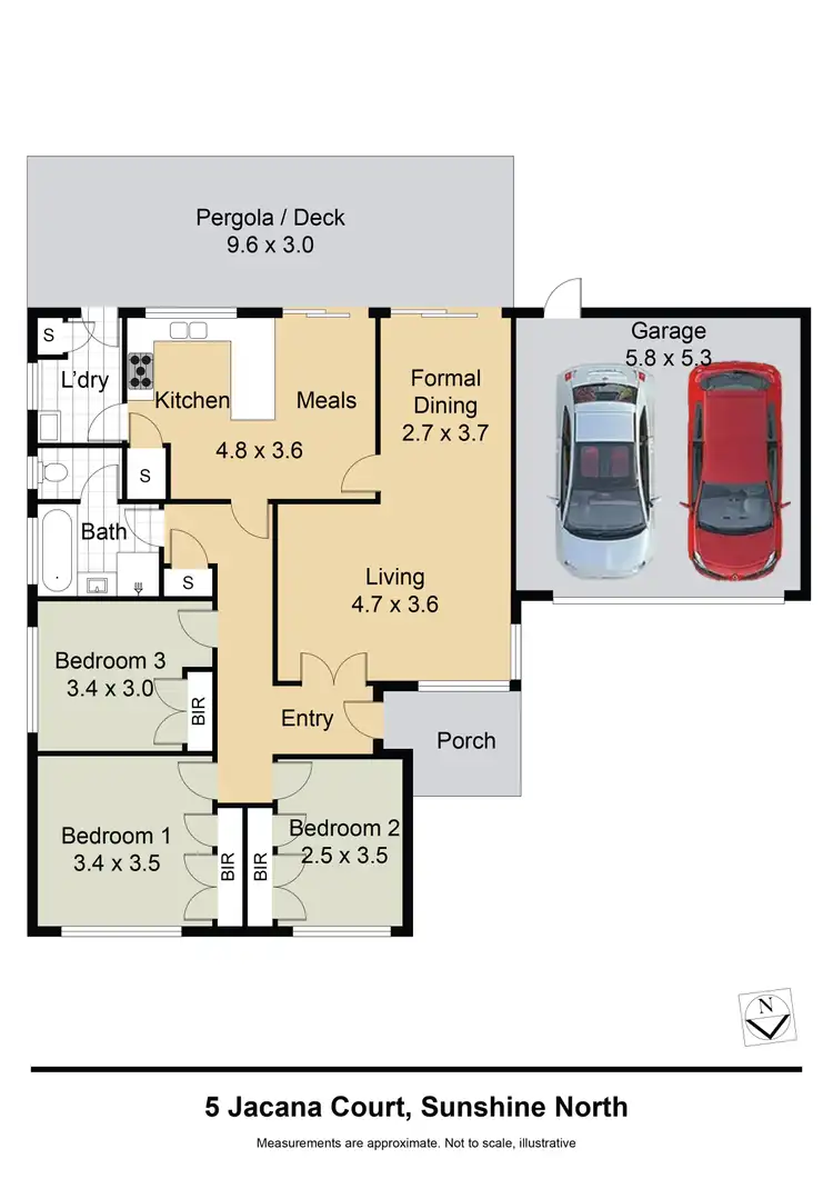 Floorplan of Homely house listing, 5 Jacana Ct, Sunshine North VIC 3020