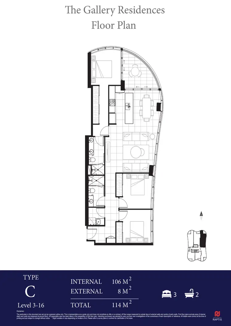 Floorplan of Homely apartment listing, 1603/28 Second Ave, Broadbeach QLD 4218