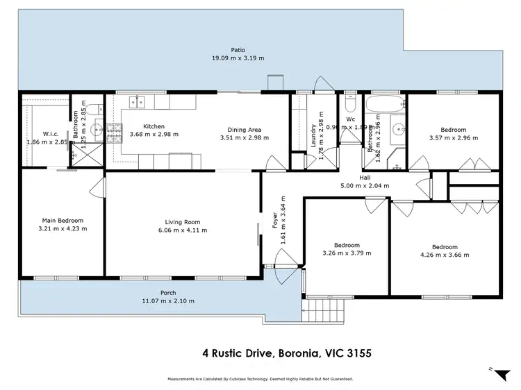 Floorplan of Homely house listing, 4 Rustic Dr, Boronia VIC 3155