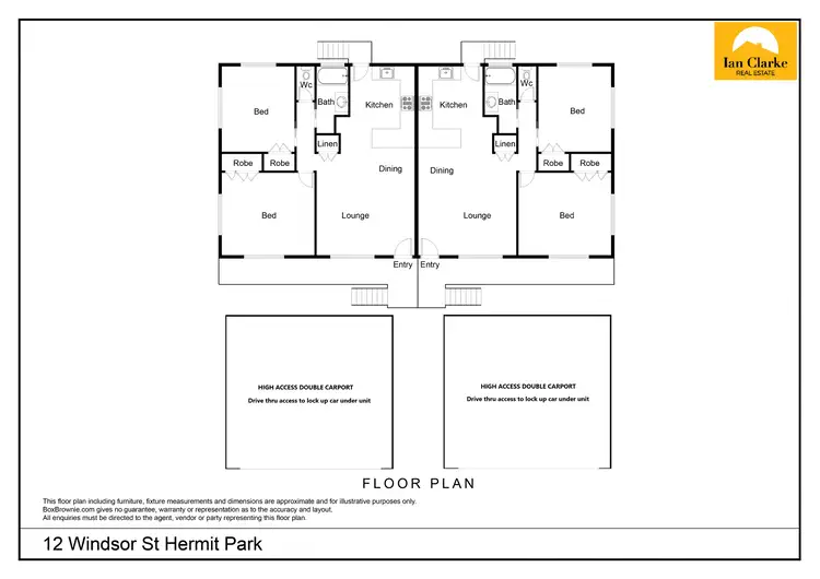 Floorplan of Homely semi-detached listing, 12 Windsor St, Hermit Park QLD 4812