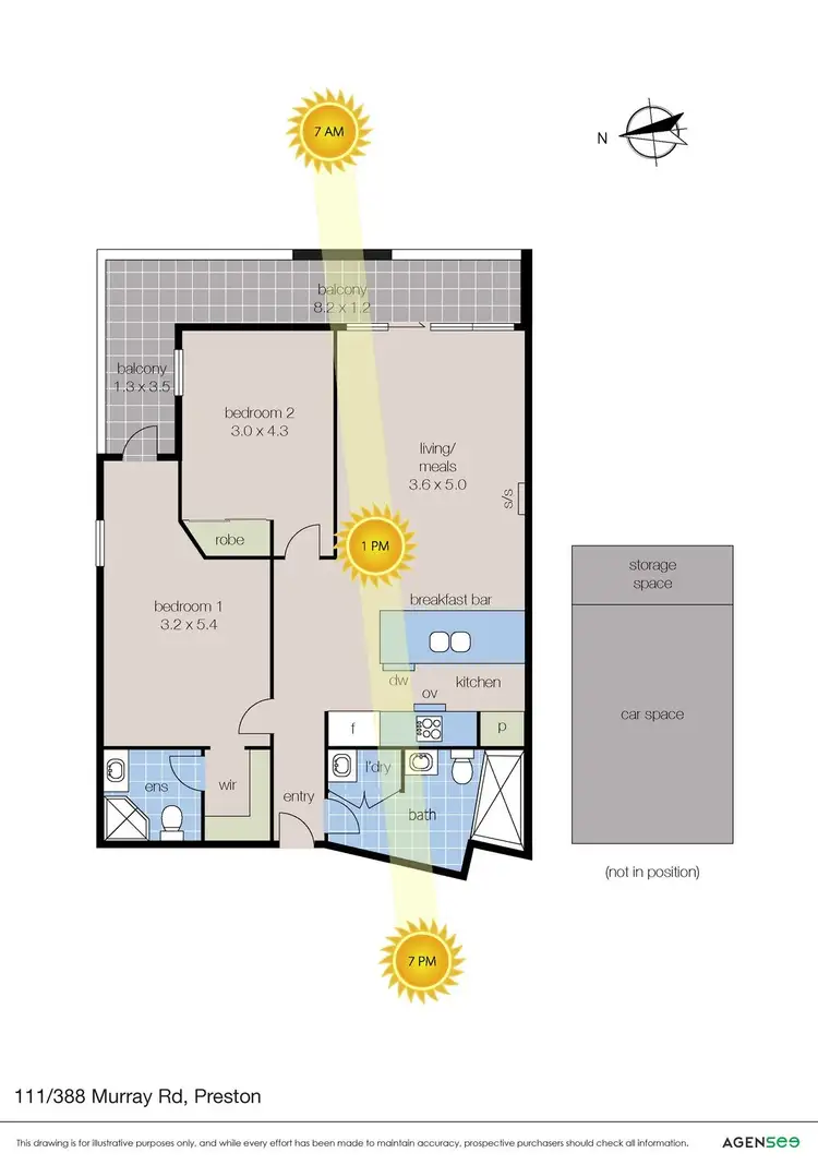Floorplan of Homely apartment listing, 111/388 Murray Rd, Preston VIC 3072