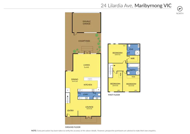 Floorplan of Homely townhouse listing, 24 Lilardia Avenue, Maribyrnong VIC 3032