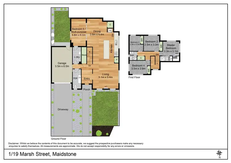 Floorplan of Homely townhouse listing, 1/19 Marsh St, Maidstone VIC 3012