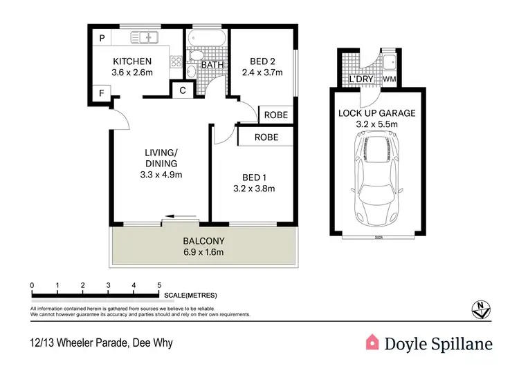 Floorplan of Homely unit listing, 12/13 Wheeler Parade, Dee Why NSW 2099
