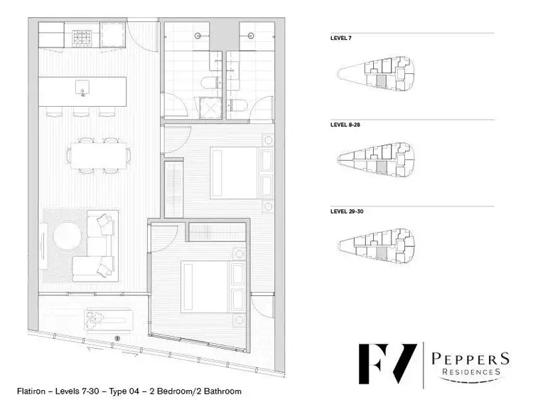 Floorplan of Homely apartment listing, 1504/179 Alfred Street, Fortitude Valley QLD 4006