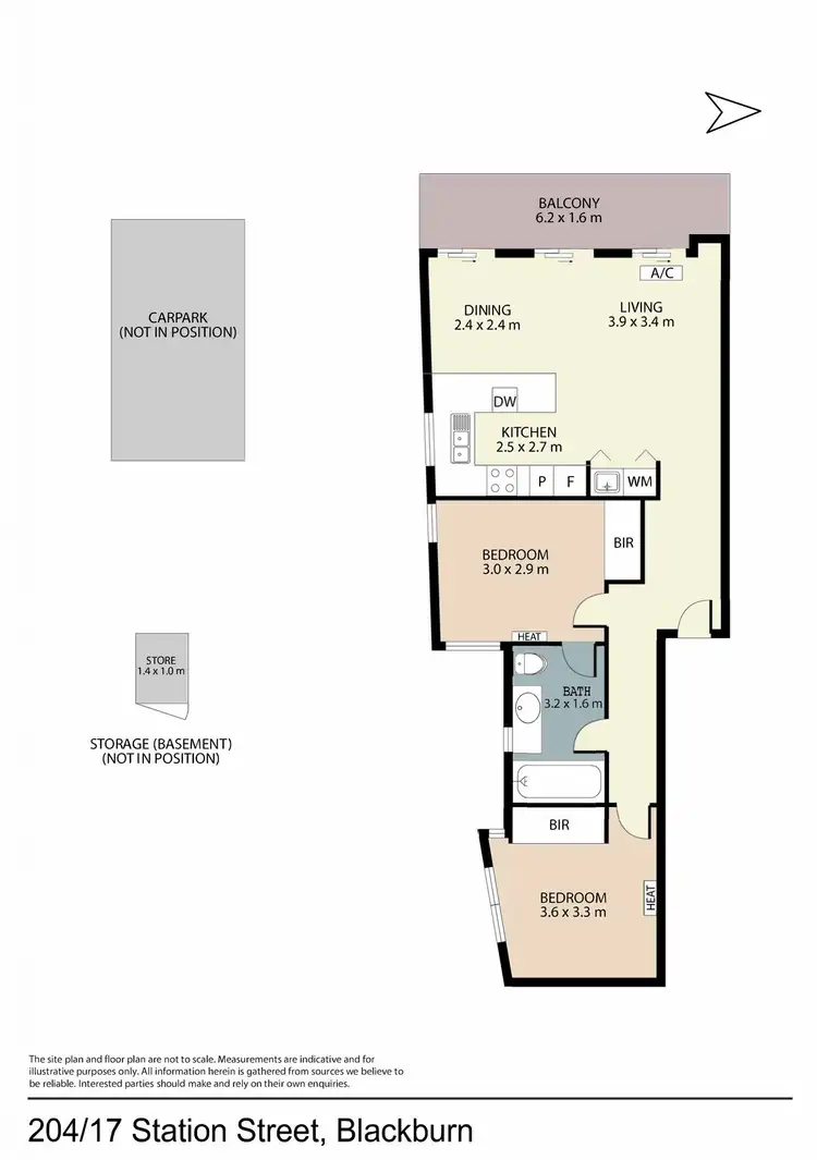 Floorplan of Homely apartment listing, 204/17 Station Street, Blackburn VIC 3130