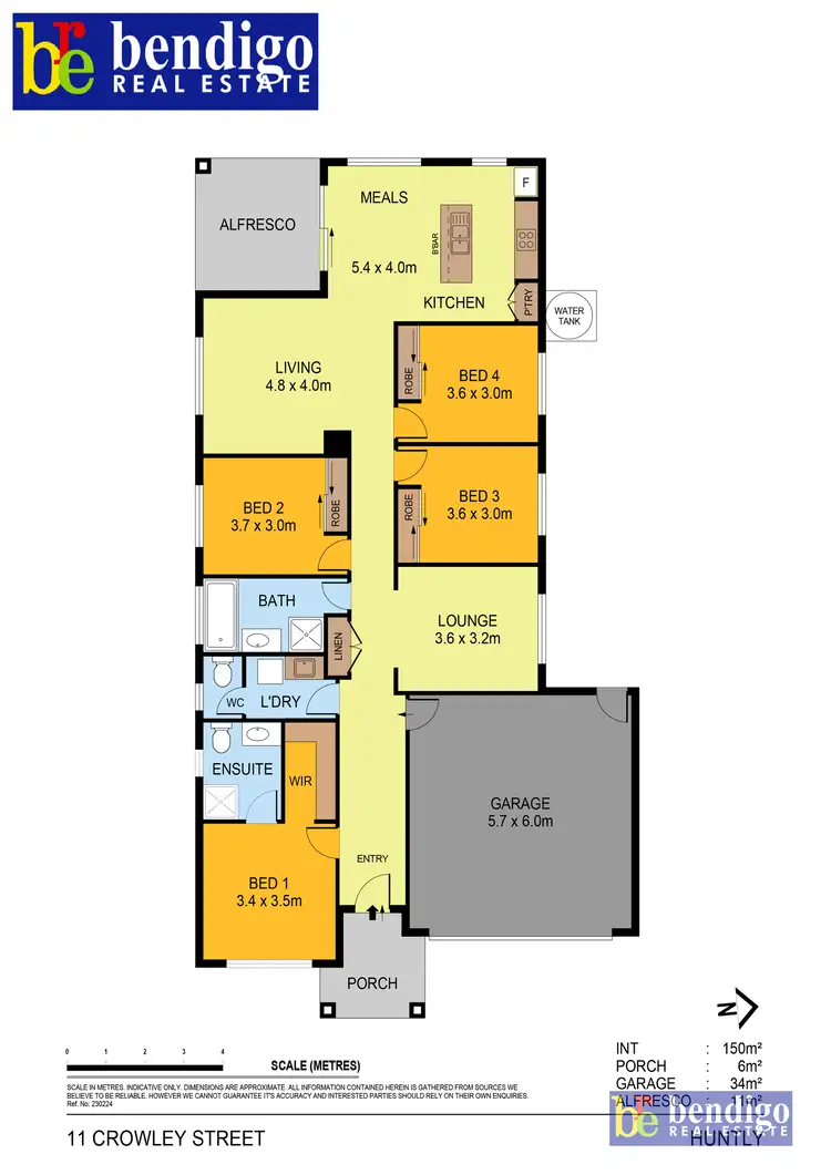 Floorplan of Homely house listing, 11 Crowley Street, Huntly VIC 3551