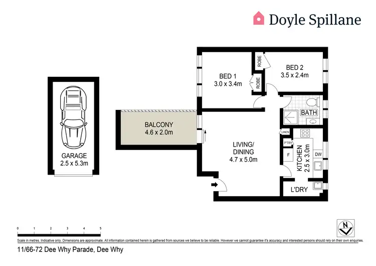 Floorplan of Homely apartment listing, 11/66-72 Dee Why Parade, Dee Why NSW 2099