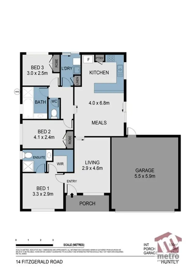 Floorplan of Homely house listing, 14 Fitzgerald Road, Huntly VIC 3551