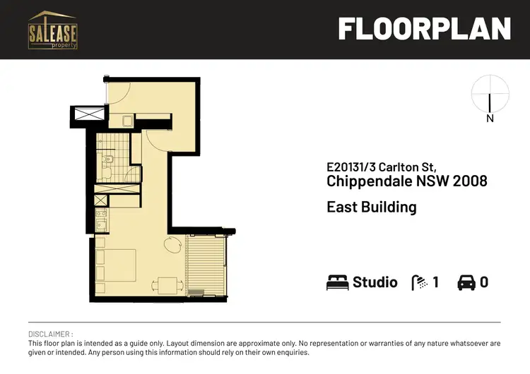 Floorplan of Homely apartment listing, E20131/3 Carlton St, Chippendale NSW 2008