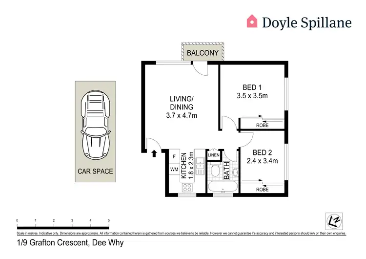 Floorplan of Homely apartment listing, 1/9 Grafton Crescent, Dee Why NSW 2099