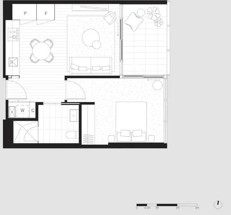 Floorplan of Homely apartment listing, 406/45 Dudley Street, West Melbourne VIC 3003