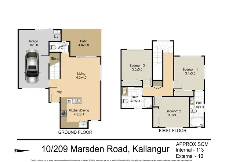Floorplan of Homely townhouse listing, 10/209 Marsden Road, Kallangur QLD 4503