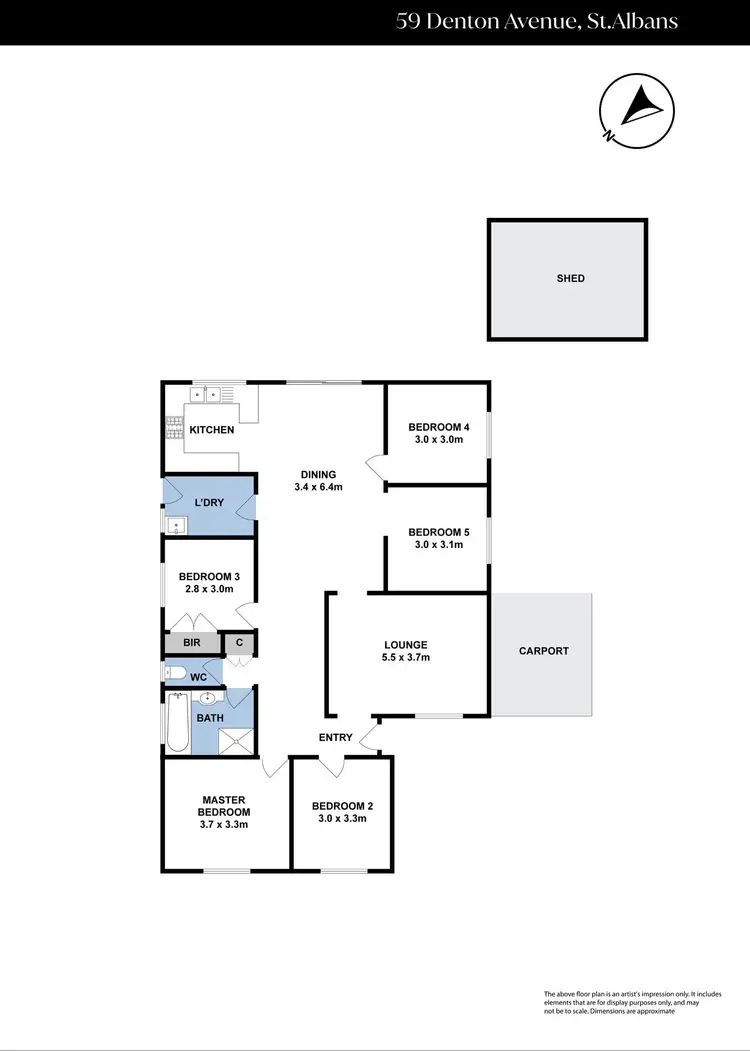 Floorplan of Homely house listing, 59 Denton Ave, St Albans VIC 3021