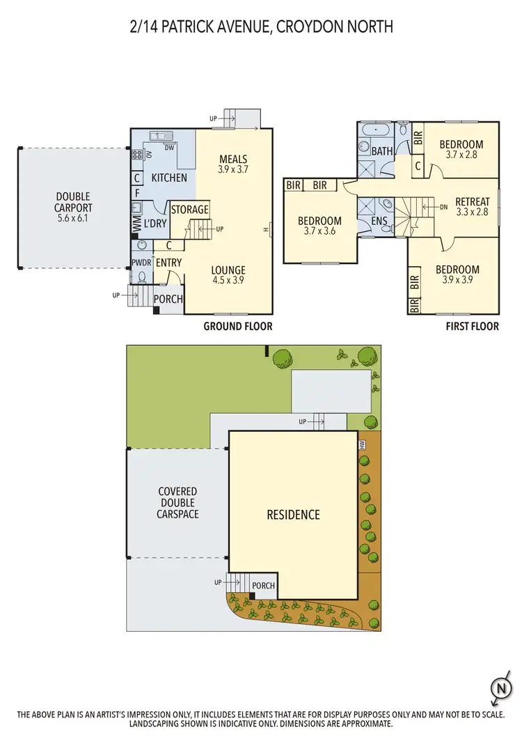 Floorplan of Homely townhouse listing, .2/14 Patrick Ave, Croydon North VIC 3136