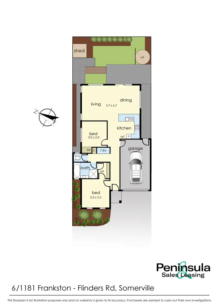 Floorplan of Homely unit listing, 6/1181 Frankston - Flinders Service Rd, Somerville VIC 3912