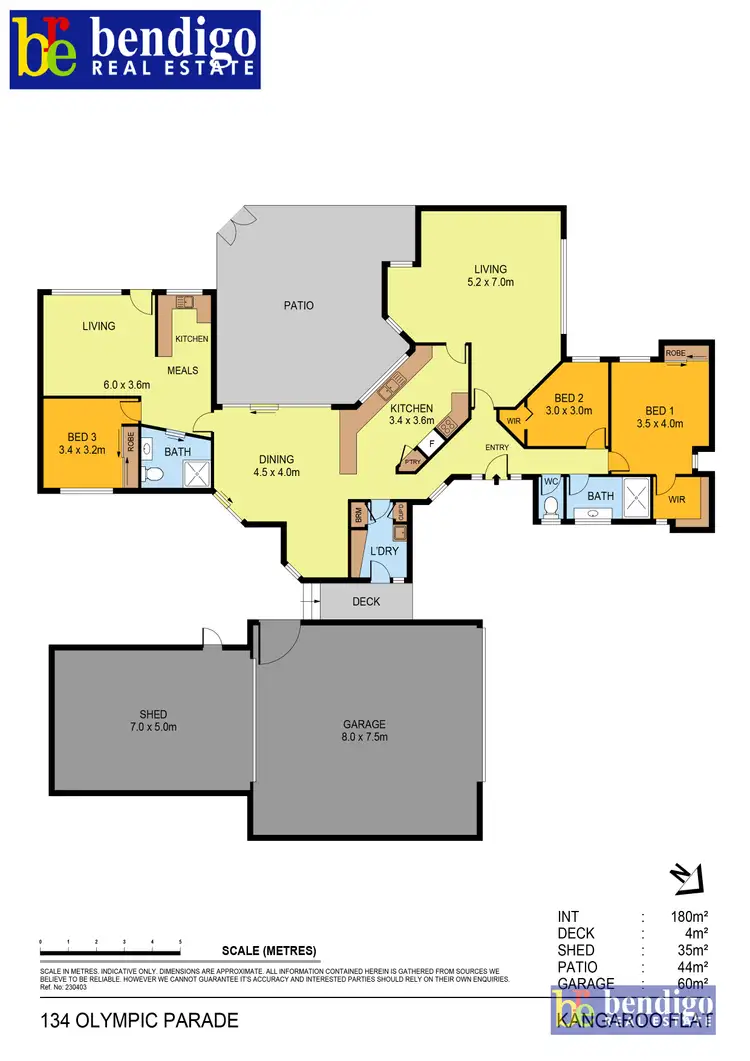 Floorplan of Homely house listing, 134 Olympic Parade, Kangaroo Flat VIC 3555