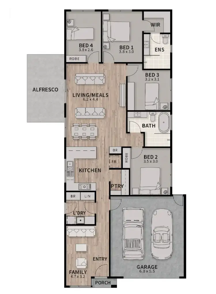 Floorplan of Homely house listing, 2 Snowbasin Court, Pakenham VIC 3810