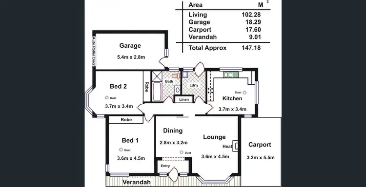 Floorplan of Homely house listing, 1/8 Montrose Ave, Netherby SA 5062
