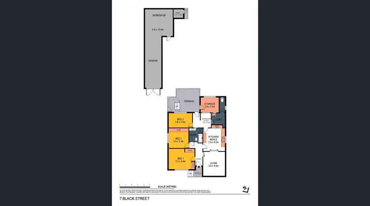 Floorplan of Homely house listing, 7 Black Street, Long Gully VIC 3550