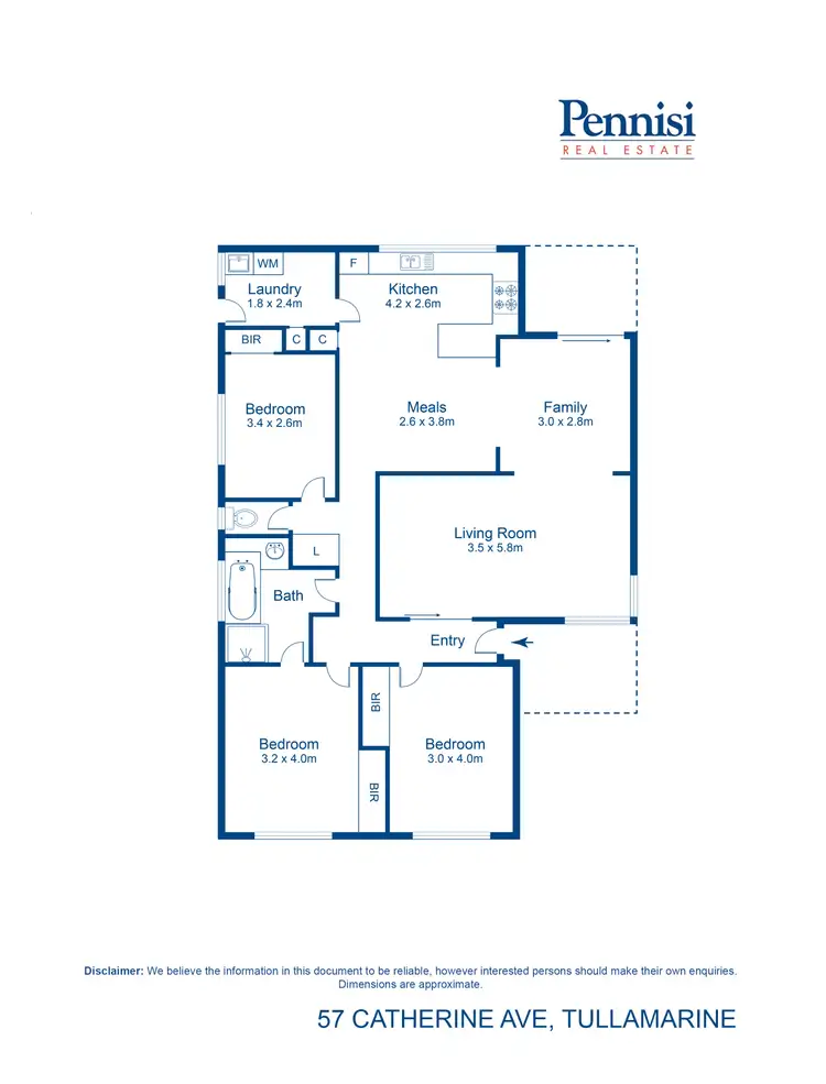 Floorplan of Homely house listing, 57 Catherine Avenue, Tullamarine VIC 3043