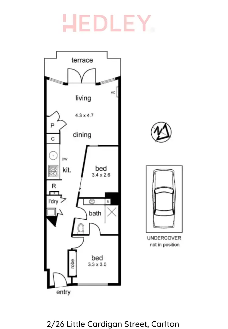 Floorplan of Homely house listing, 2/26 Little Cardigan Street, Carlton VIC 3053