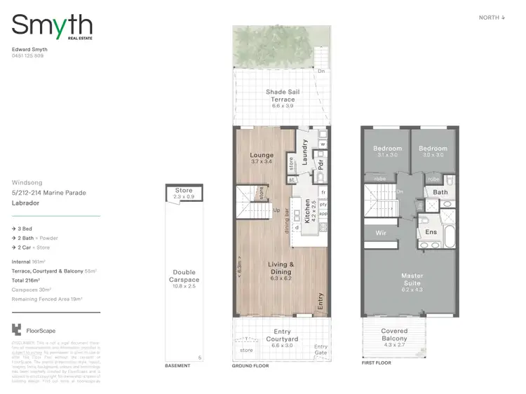 Floorplan of Homely apartment listing, 5/212 Marine Parade, Labrador QLD 4215