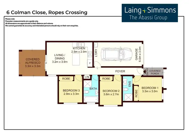 Floorplan of Homely house listing, 6 Colman Close, Ropes Crossing NSW 2760