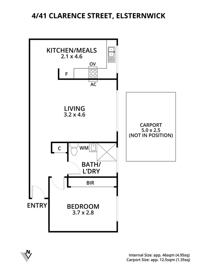Floorplan of Homely unit listing, 4/41 Clarence St, Elsternwick VIC 3185