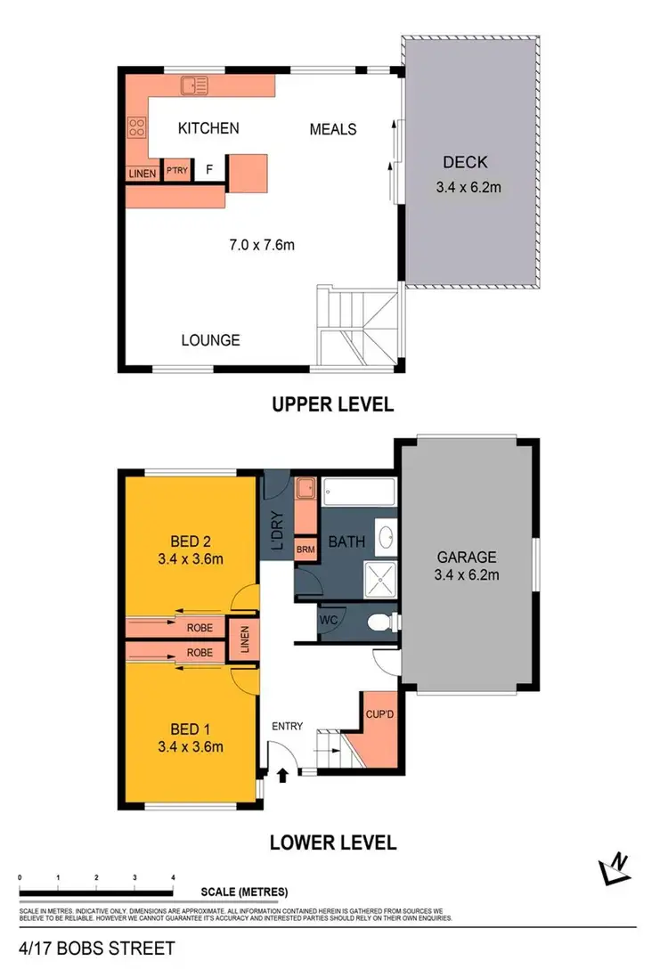 Floorplan of Homely townhouse listing, 4/17 Bobs Street, Bendigo VIC 3550