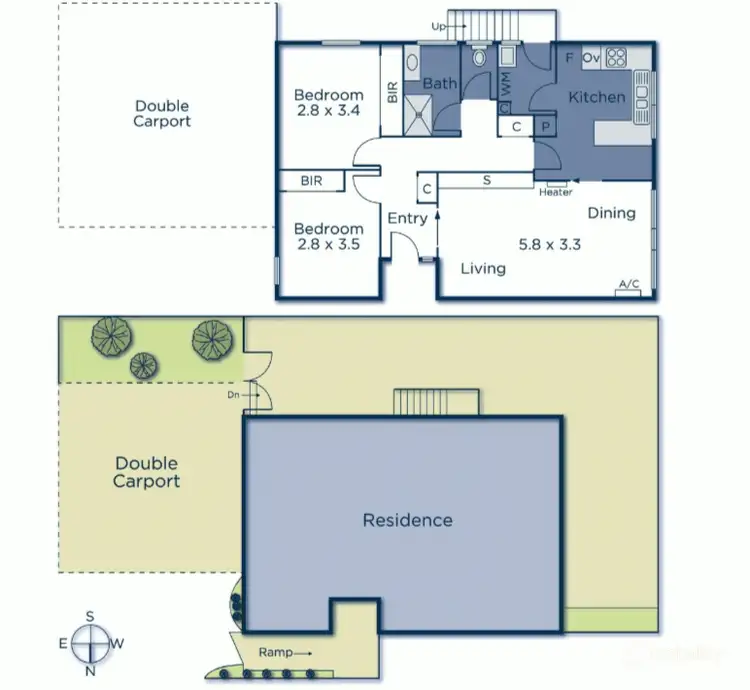 Floorplan of Homely unit listing, 2/2-4 Willow St, Box Hill North VIC 3129