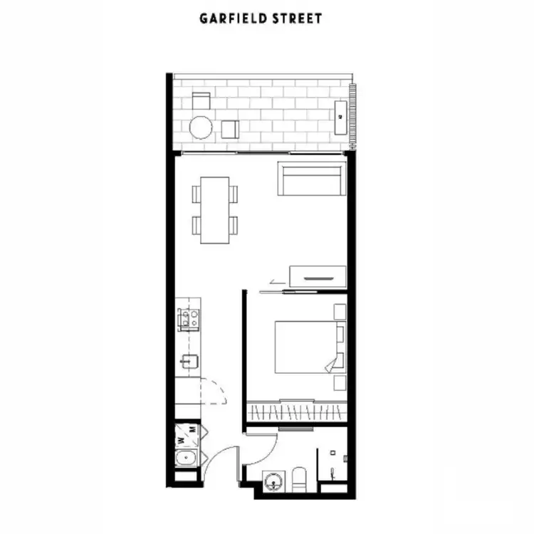 Floorplan of Homely apartment listing, 304/8 Garfield St, Richmond VIC 3121