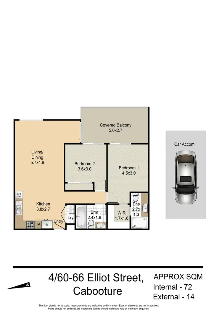 Floorplan of Homely unit listing, 4/60-66 Elliott Street, Caboolture QLD 4510