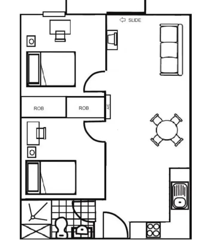 Floorplan of Homely apartment listing, 802/39 Lonsdale Street, Melbourne VIC 3000