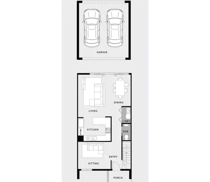 Floorplan of Homely townhouse listing, 36 Hey Street, Williams Landing VIC 3027