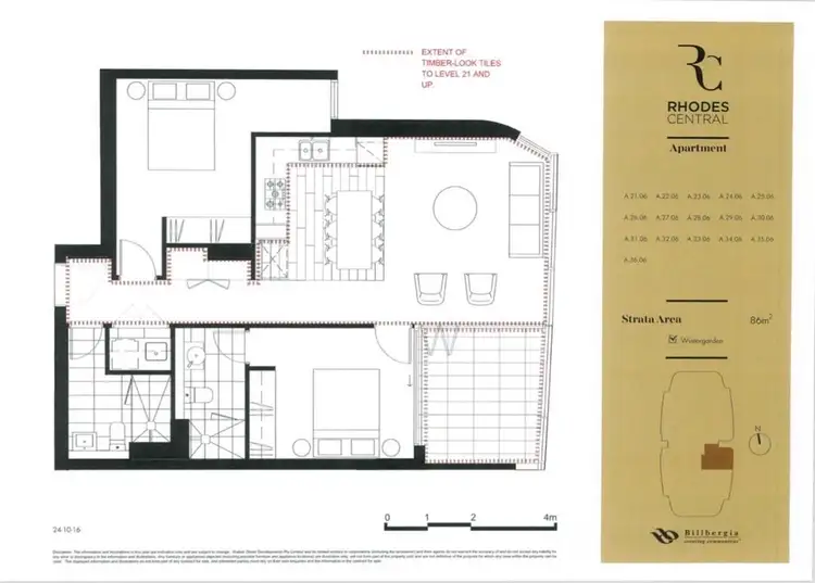 Floorplan of Homely unit listing, unit 3006/8 Walker St, Rhodes NSW 2138
