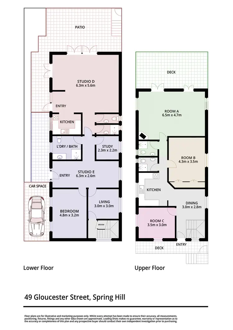 Floorplan of Homely studio listing, 49A Gloucester St, Spring Hill QLD 4000