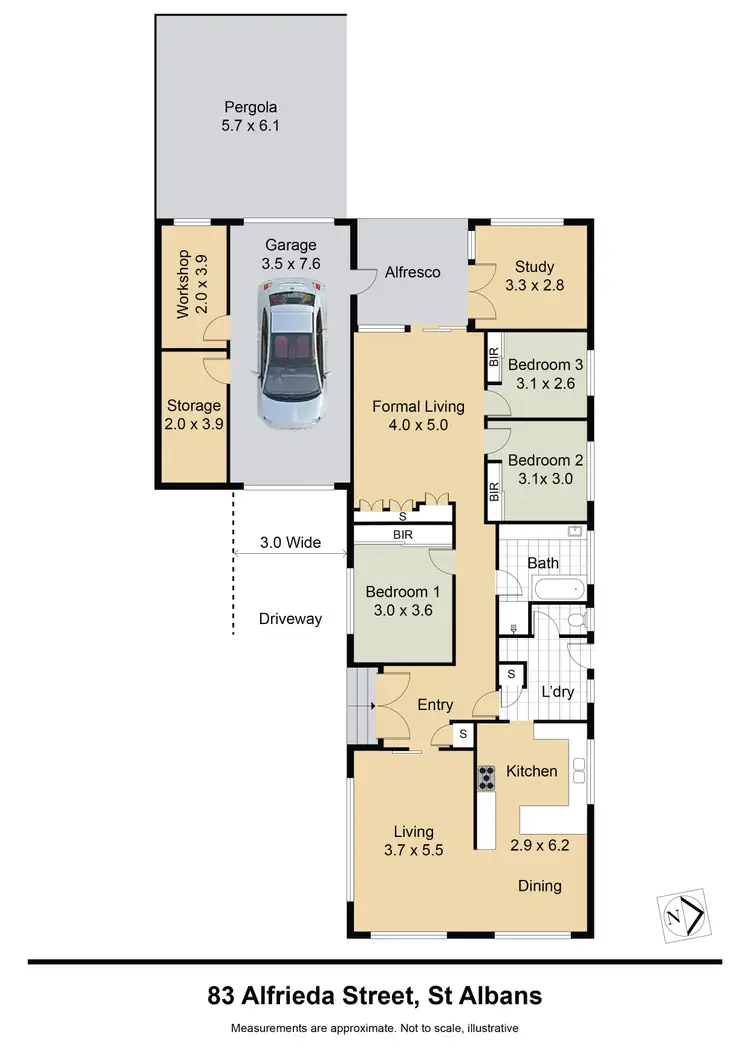 Floorplan of Homely house listing, 83 Alfrieda St, St Albans VIC 3021