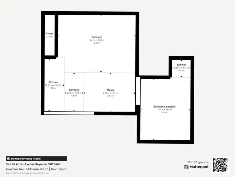 Floorplan of Homely studio listing, 5a/66 Anzac Ave, Seymour VIC 3660