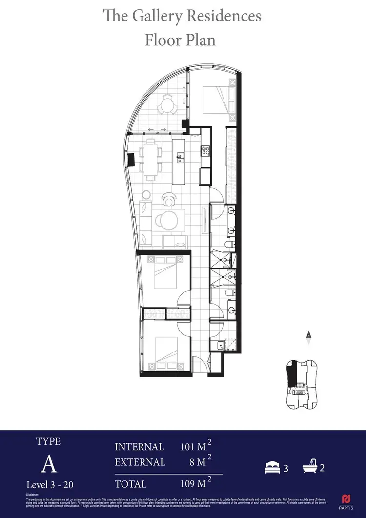 Floorplan of Homely apartment listing, 1001/28 Second Ave, Broadbeach QLD 4218