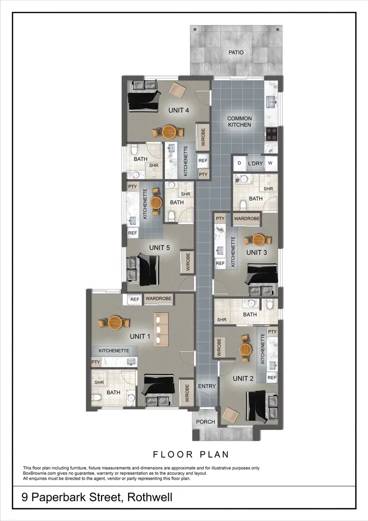 Floorplan of Homely unit listing, 2/9 Paperbark St, Rothwell QLD 4022