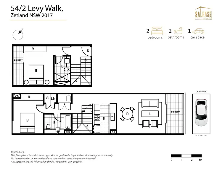 Floorplan of Homely apartment listing, 54/2 Levy Walk, Zetland NSW 2017