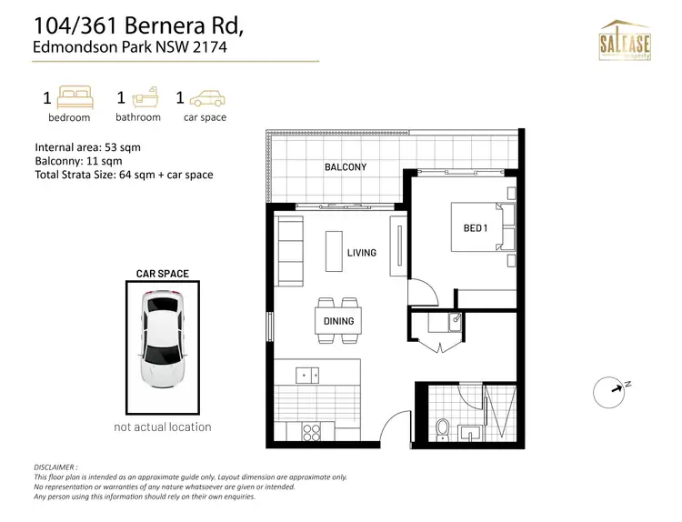 Floorplan of Homely apartment listing, 104/361 Bernera Rd, Edmondson Park NSW 2174