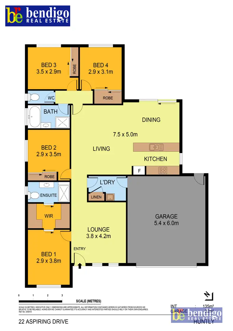 Floorplan of Homely house listing, 22 Aspiring Drive, Huntly VIC 3551
