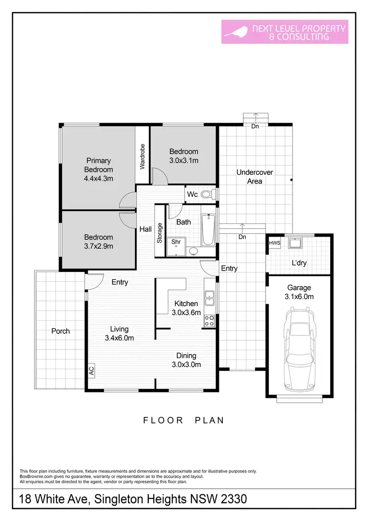 Floorplan of Homely house listing, 18 White Ave, Singleton Heights NSW 2330