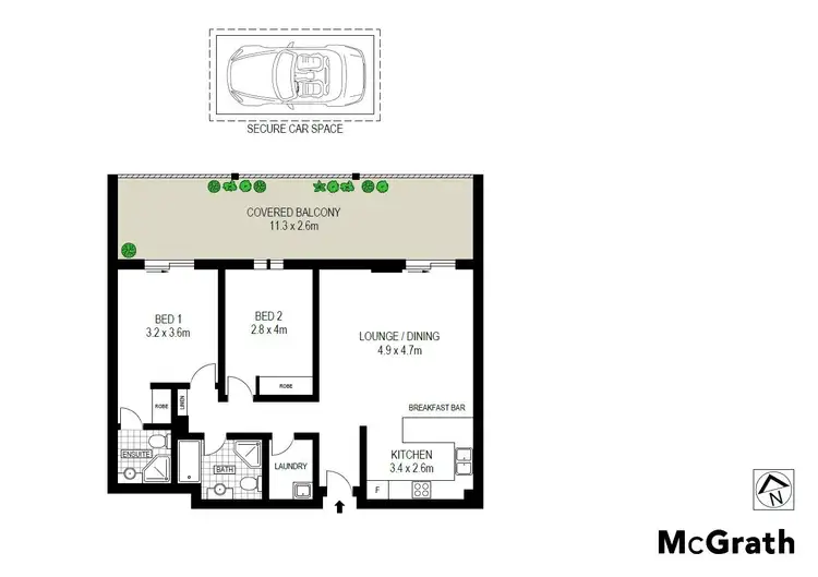 Floorplan of Homely unit listing, 11/20-22 College Crescent, Hornsby NSW 2077