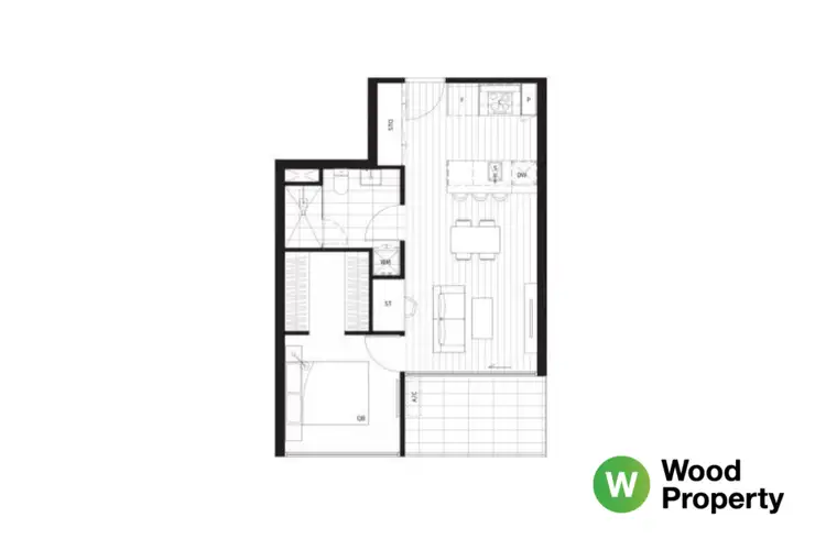 Floorplan of Homely apartment listing, 607/7 Aspen St, Moonee Ponds VIC 3039