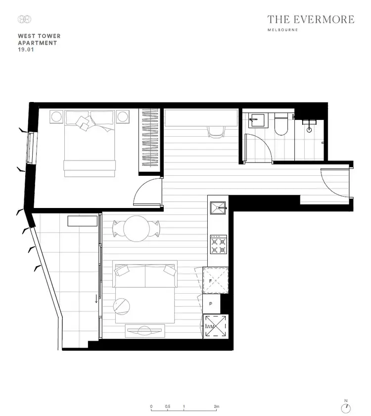Floorplan of Homely apartment listing, 1901/60 Dorcas St, Southbank VIC 3006