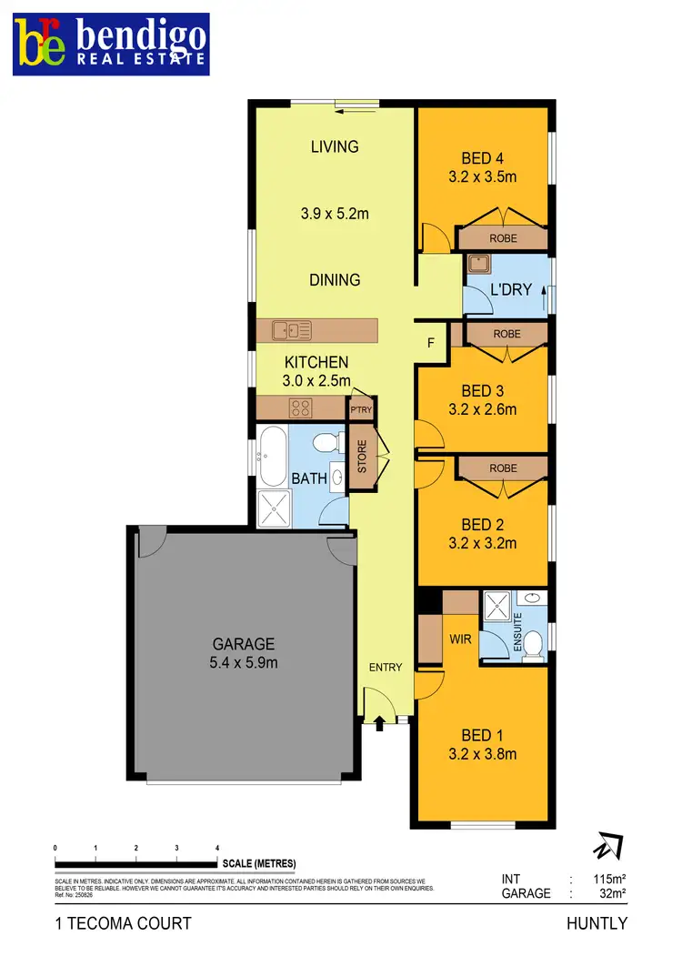 Floorplan of Homely house listing, 1B Tecoma Ct, Huntly VIC 3551