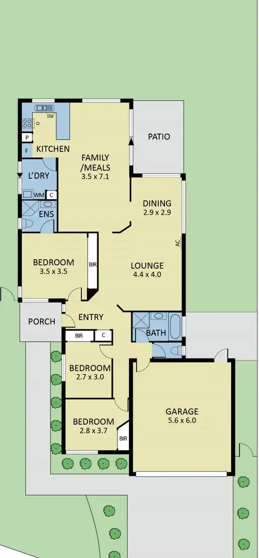 Floorplan of Homely house listing, 107 Jade Way, Hillside VIC 3037